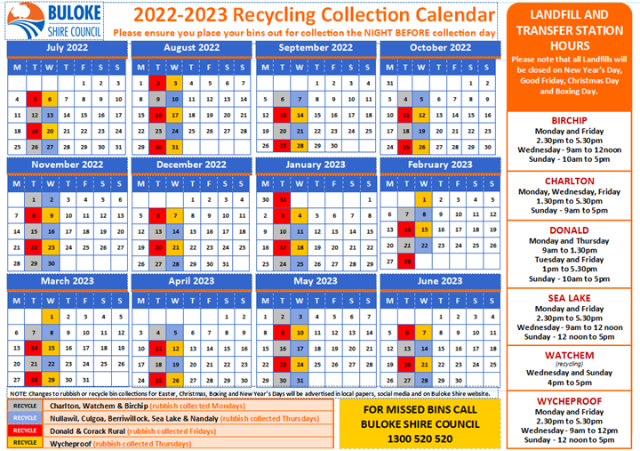 Casella Recycling Schedule 2022-2023 - 2023