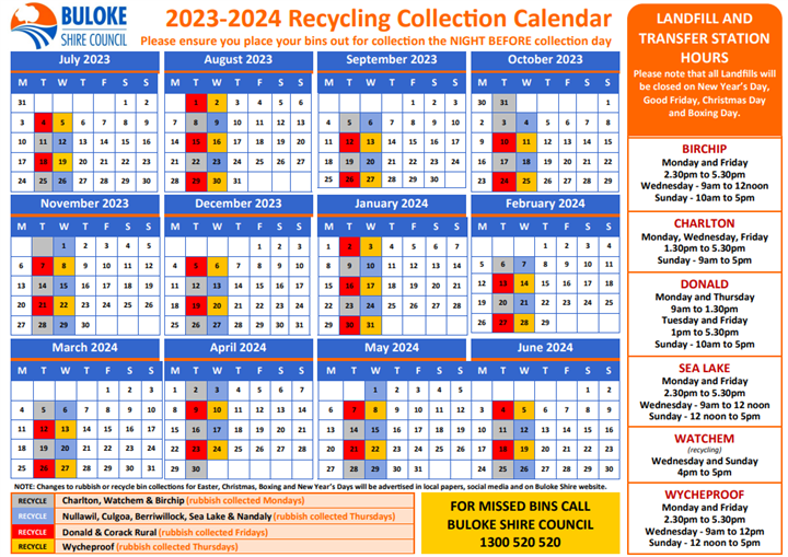 Collection Calendar 2023-2024 image