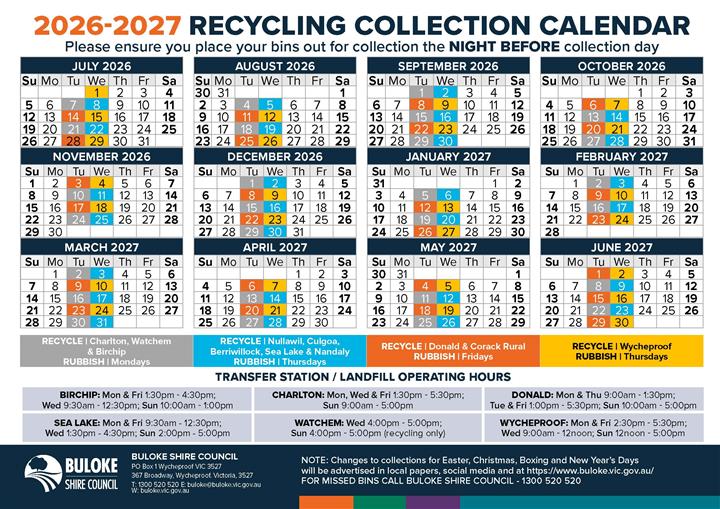 Waste calendar